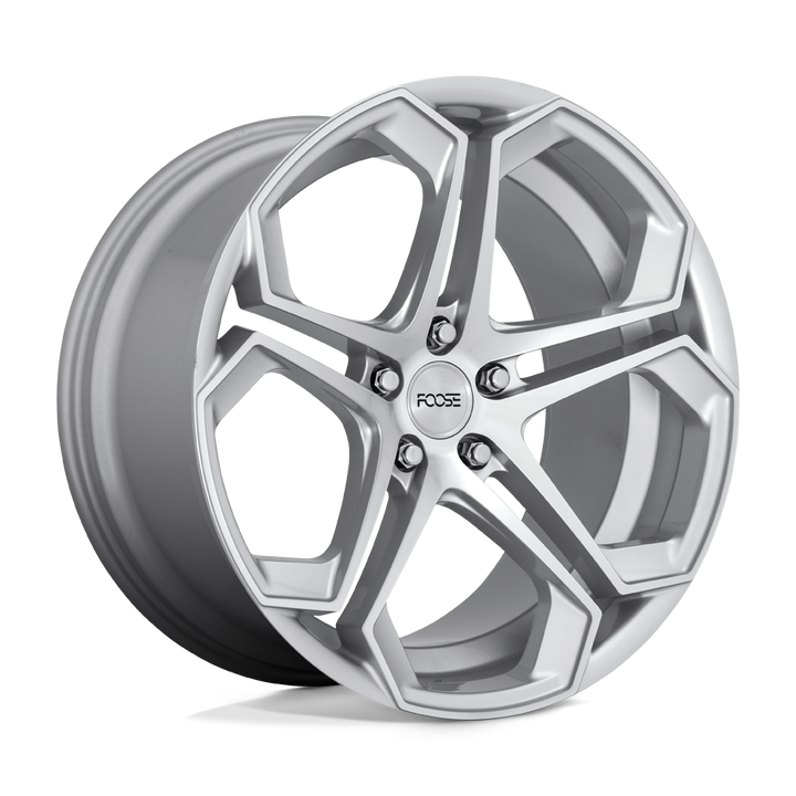 Foose 1PC | F170 IMPALA | Gloss Silver Machined | 20X10.5 | 5X114.3 | 40mm/7.32" | F170200565+40