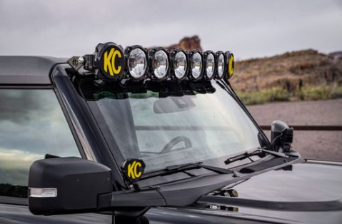 KC HiLiTES 2021-2023 Ford Bronco 50in. Pro6 Gravity LED 8-Light 160w Combo Beam Overhead Light Bar Sys