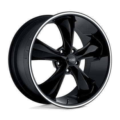 Foose 1PC | F104 LEGEND | Gloss Black Milled | 17X8 | 5X114.3 | 1mm/4.54" | F10417806545