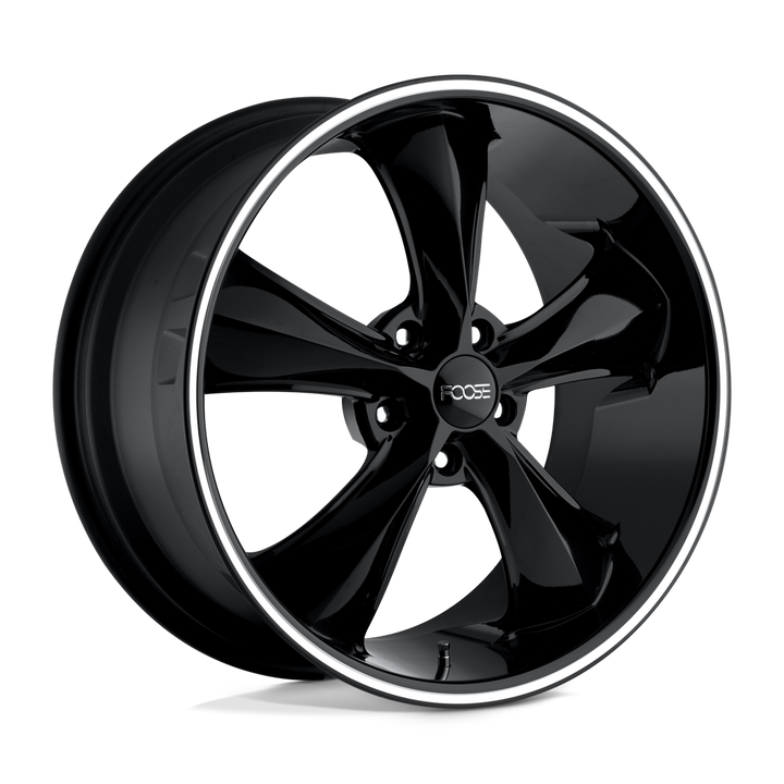 Foose 1PC | F104 LEGEND | Gloss Black Milled | 20X8.5 | 5X114.3 | 32mm/6.01" | F104208565+32