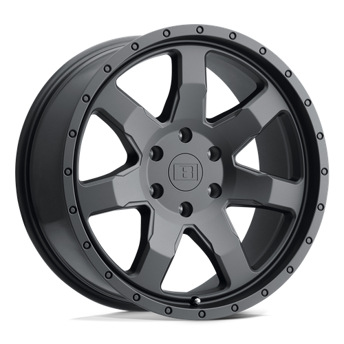 Level 8 | SLAM | Matte Black | 17X8.5 | 6X139.7 | -24mm/3.81" | 1785SLM-46140M12