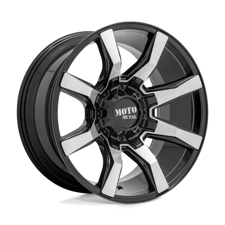 Moto Metal | MO804 SPIDER | Gloss Black Machined | 20X10 | 6X135/6X139.7 | 12mm/5.97" | MO80421067512