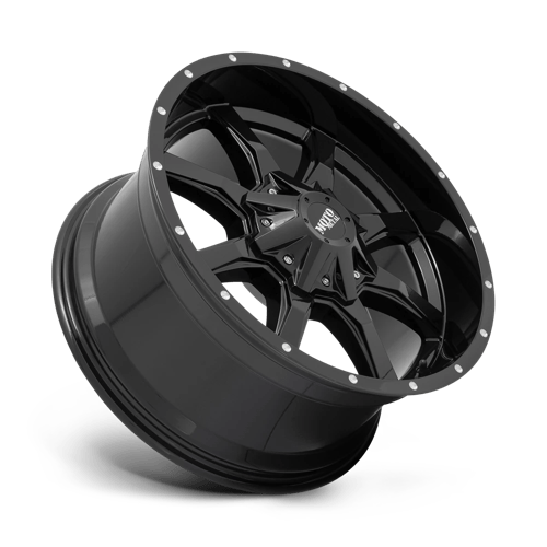 Moto Metal | MO970 | Gloss Black With Milled Lip | 20X10 | 6X135/6X139.7 | -24mm/4.56" | MO970210673A24NUS