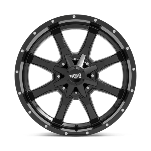 Moto Metal | MO970 | Gloss Black With Milled Lip | 20X9 | 6X135/6X139.7 | 18mm/5.71" | MO970290673A18US