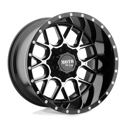 Moto Metal | MO986 SIEGE | Gloss Black Machined | 22X10 | 6X135/6X139.7 | -18mm/4.79" | MO98622067318N