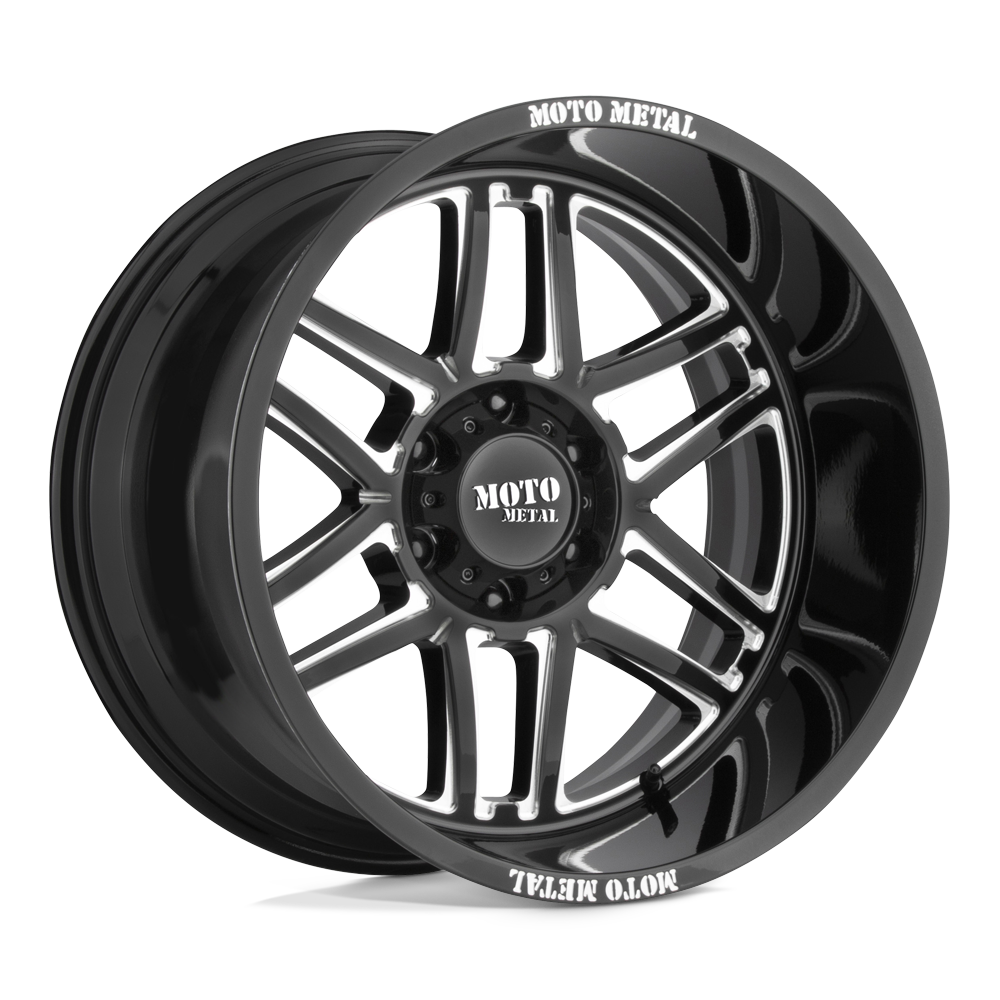 Moto Metal | MO992 FOLSOM | Gloss Black Milled | 20X10 | 6X139.7 | -18mm/4.79" | MO99221068318N
