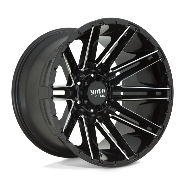 Moto Metal | MO998 KRAKEN | Gloss Black Milled | 22X10 | 6X139.7 | -18mm/4.79" | MO99822068318N