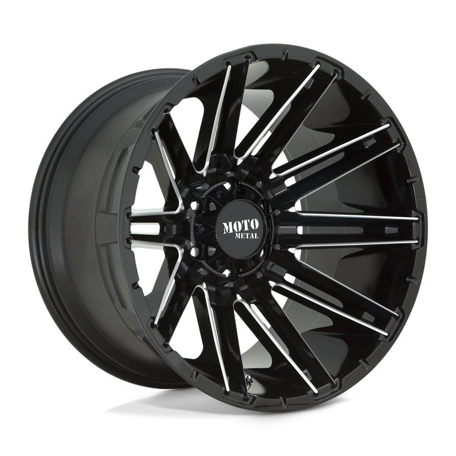 Moto Metal | MO998 KRAKEN | Gloss Black Milled | 22X10 | 6X139.7 | -18mm/4.79" | MO99822068318N