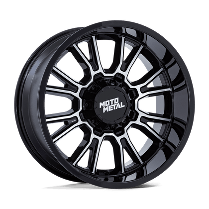 Moto Metal | MO810 LEGACY | Gloss Black Machined | 20X10 | 6X135/6X139.7 | -18mm/4.79" | MO810BD20106718N