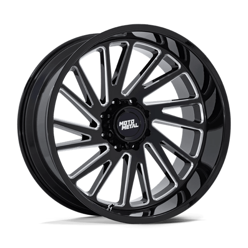 Moto Metal | MO811 COMBAT | Gloss Black Milled | 24X12 | 6X135 | -44mm/4.77" | MO811BE24126344N