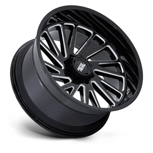 Moto Metal | MO811 COMBAT | Gloss Black Milled | 24X12 | 6X135 | -44mm/4.77" | MO811BE24126344N