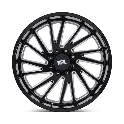 Moto Metal | MO811 COMBAT | Gloss Black Milled | 24X12 | 6X135 | -44mm/4.77" | MO811BE24126344N