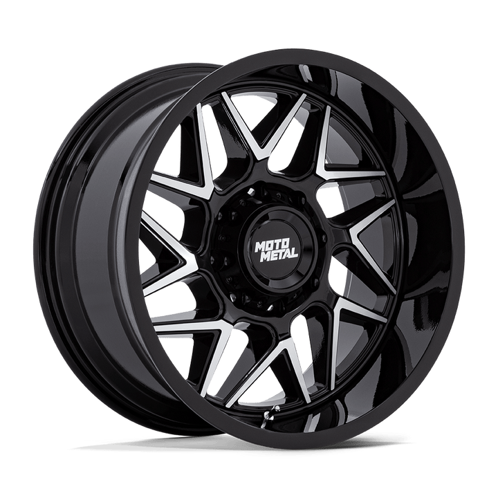 Moto Metal | MO812 TURBINE | Gloss Black W/ Machined Face | 20X9 | 6X139.7 | 1mm/5.04" | MO812BD20906801