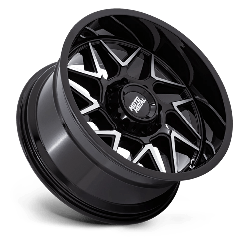 Moto Metal | MO812 TURBINE | Gloss Black W/ Machined Face | 20X10 | 6X135 | -18mm/4.79" | MO812BD20106318N