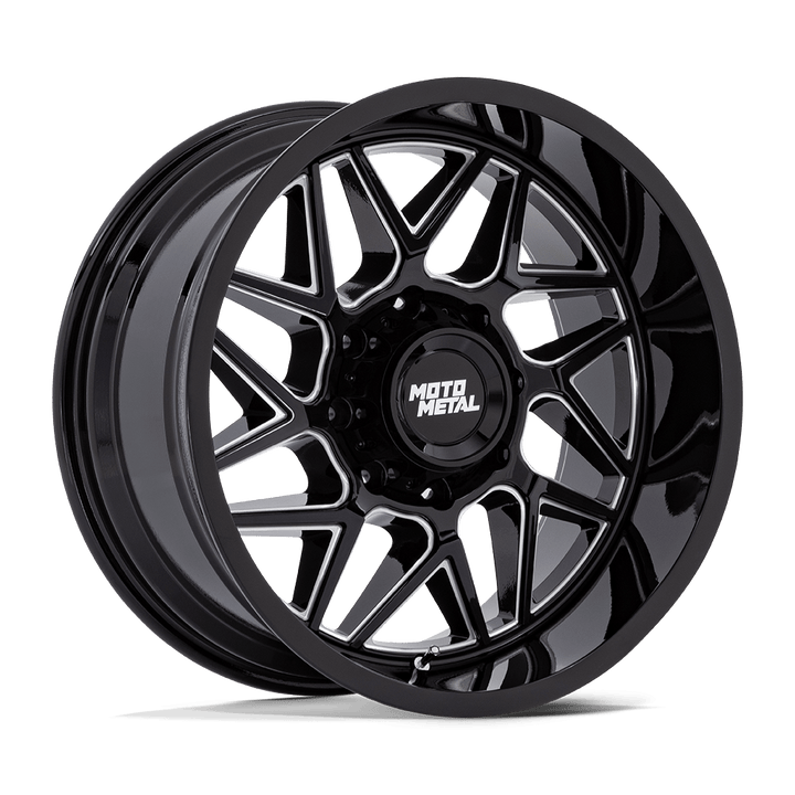 Moto Metal | MO812 TURBINE | Gloss Black Milled | 20X9 | 6X139.7 | 1mm/5.04" | MO812BE20906801