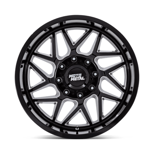 Moto Metal | MO812 TURBINE | Gloss Black Milled | 20X10 | 6X135 | -18mm/4.79" | MO812BE20106318N