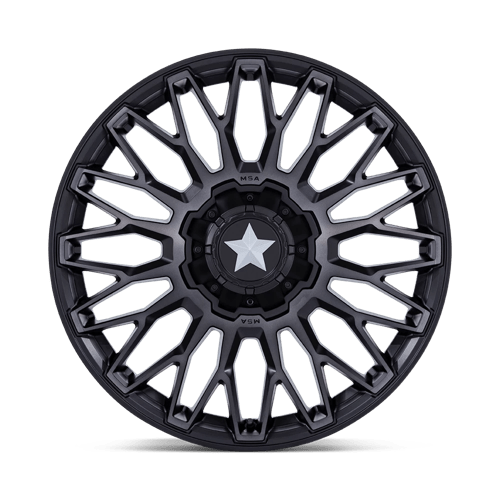 MSA Offroad Wheels | M50 CLUBBER | Matte Black Ddt | 24X7 | 5X114.3 | 0mm/4" | MA050MT24701200