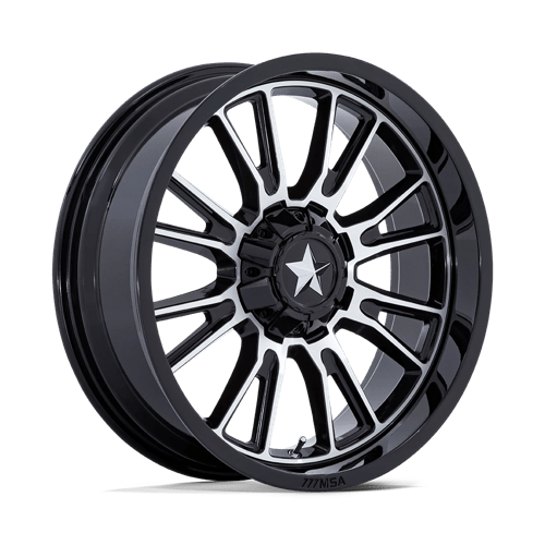 MSA Offroad Wheels | M51 THUNDERLIPS | Gloss Black Machined | 20X7 | 5X114.3 | 0mm/4" | MA051BD20701200
