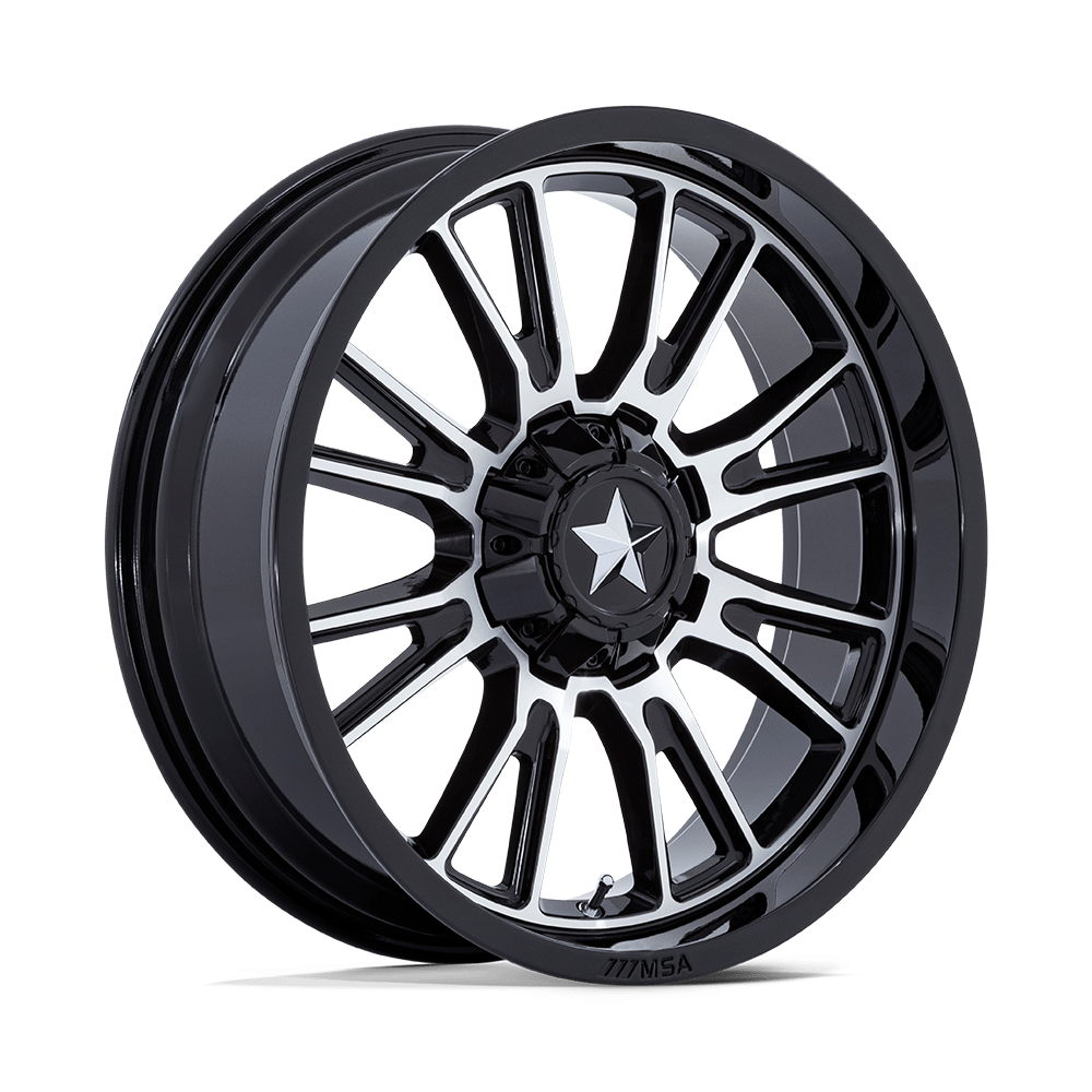 MSA Offroad Wheels | M51 THUNDERLIPS | Gloss Black Machined | 20X7 | 5X114.3 | 0mm/4" | MA051BD20701200