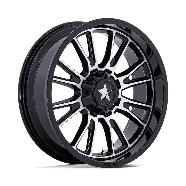 MSA Offroad Wheels | M51 THUNDERLIPS | Gloss Black Machined | 20X7 | 5X114.3 | 0mm/4" | MA051BD20701200