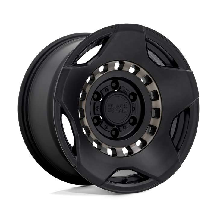 Black Rhino Hard Alloys | MUZZLE | Matte Black W/ Machined Tinted Ring | 17X9 | 6X135 | 0mm/5" | 1790MZE006135M87