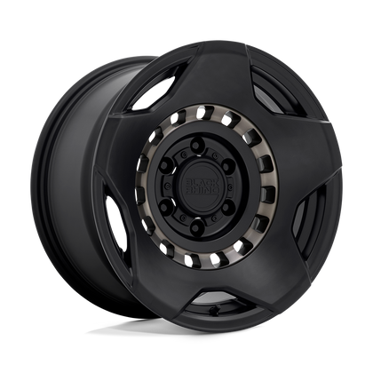 Black Rhino Hard Alloys | MUZZLE | Matte Black W/ Machined Tinted Ring | 17X9 | 6X139.7 | -18mm/4.29" | 1790MZE-86140M12