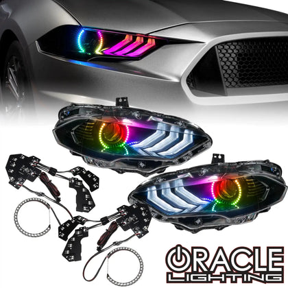 ORACLE Lighting Dynamic ColorSHIFT DRL Upgrade w/ Halo Kit - 2018-2023 Ford Mustang