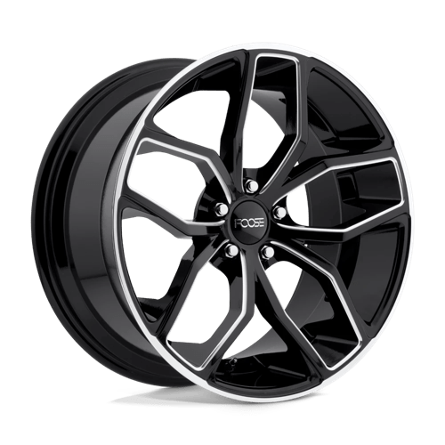 Foose 1PC | F150 OUTCAST | Gloss Black Milled | 20X10 | 5X114.3 | 40mm/7.07" | F150200065+40