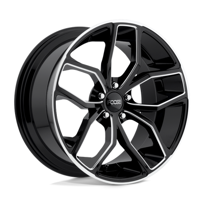 Foose 1PC | F150 OUTCAST | Gloss Black Milled | 20X10 | 5X114.3 | 40mm/7.07" | F150200065+40