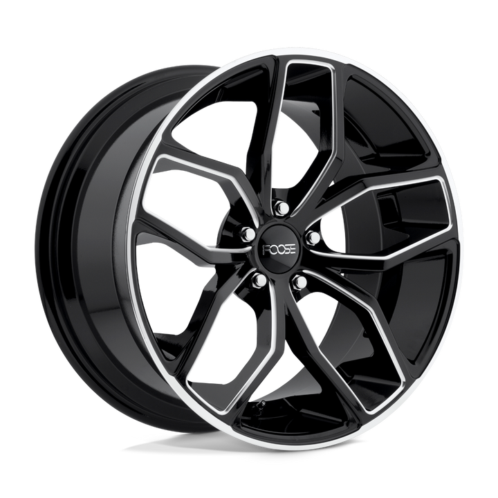 Foose 1PC | F150 OUTCAST | Gloss Black Milled | 20X10 | 5X114.3 | 40mm/7.07" | F150200065+40
