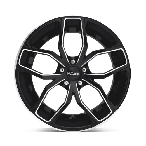 Foose 1PC | F150 OUTCAST | Gloss Black Milled | 20X10 | 5X114.3 | 40mm/7.07" | F150200065+40