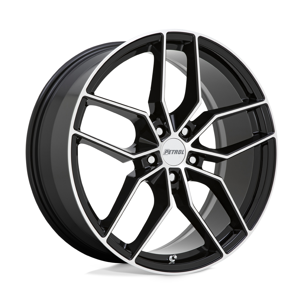 Petrol | P5C | Gloss Black W/ Machined Face | 19X8 | 5X108 | 40mm/6.07" | 1980P5C405108B72