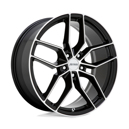 Petrol | P5C | Gloss Black W/ Machined Face | 20X8.5 | 5X114.3 | 40mm/6.32" | 2085P5C405114B76