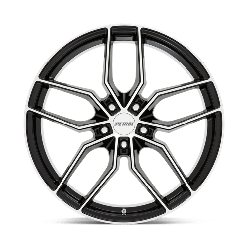 Petrol | P5C | Gloss Black W/ Machined Face | 17X8 | 5X114.3 | 40mm/6.07" | 1780P5C405114B76