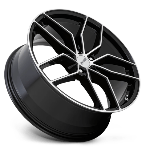 Petrol | P5C | Gloss Black W/ Machined Face | 20X8.5 | 5X114.3 | 40mm/6.32" | 2085P5C405114B76