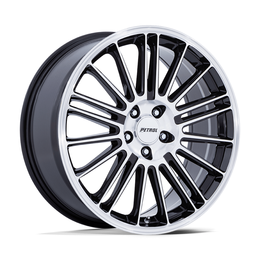Petrol | PE001 P1D | Gloss Black With Machined Face | 19X8 | 5X114.3 | 40mm/6.07" | PE001BD19801240