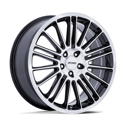 Petrol | PE001 P1D | Gloss Black With Machined Face | 19X8 | 5X114.3 | 40mm/6.07" | PE001BD19801240