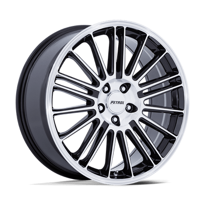 Petrol | PE001 P1D | Gloss Black With Machined Face | 20X8.5 | 5X114.3 | 40mm/6.32" | PE001BD20851240