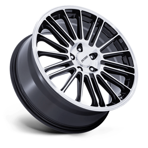 Petrol | PE001 P1D | Gloss Black With Machined Face | 20X8.5 | 5X114.3 | 40mm/6.32" | PE001BD20851240