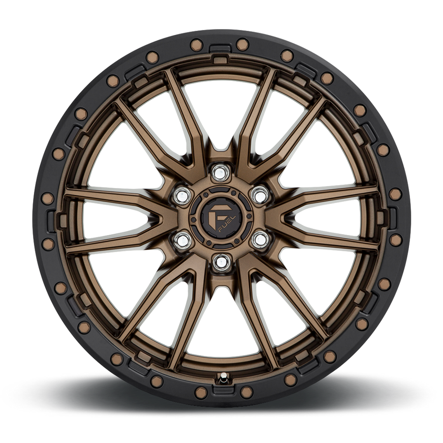 Fuel Off-Road Rebel 6 Matte Bronze W/ Black Bead Ring 20X10 6x135 wheel D68120008947