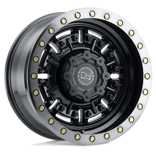 Black Rhino Hard Alloys | ABRAMS | Gloss Gun Black W/ Machined Dark Tint | 18X9.5 | 6X139.7 | -18mm/4.54" | 1895ABR-86140B12
