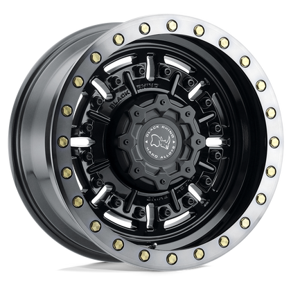 Black Rhino Hard Alloys | ABRAMS | Gloss Gun Black W/ Machined Dark Tint | 17X8.5 | 6X139.7 | 0mm/4.75" | 1785ABR006140B12