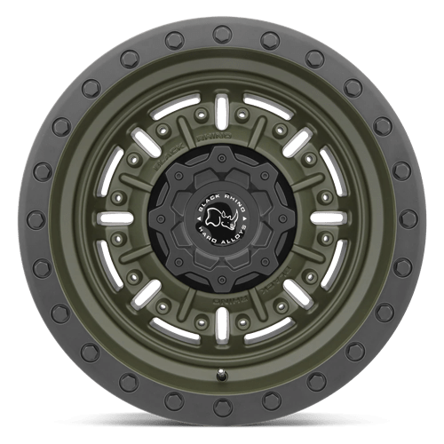 Black Rhino Hard Alloys | ABRAMS | Olive Drab Green | 17X8.5 | 6X139.7 | 0mm/4.75" | 1785ABR006140N12