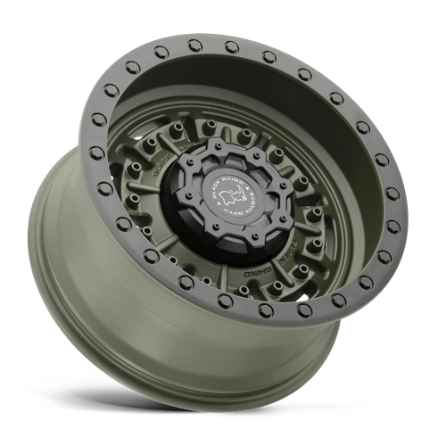 Black Rhino Hard Alloys | ABRAMS | Olive Drab Green | 17X8.5 | 6X139.7 | 0mm/4.75" | 1785ABR006140N12