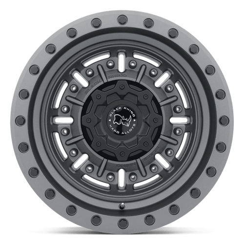 Black Rhino Hard Alloys | ABRAMS | Textured Matte Gunmetal | 18X9.5 | 6X139.7 | 12mm/5.72" | 1895ABR126140G12