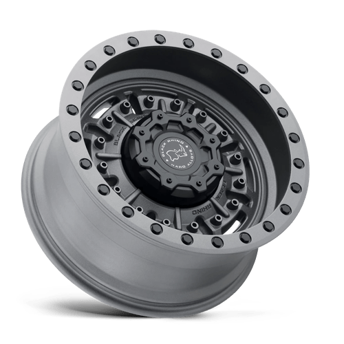 Black Rhino Hard Alloys | ABRAMS | Textured Matte Gunmetal | 20X9.5 | 8X170 | -18mm/4.54" | 2095ABR-88170G25