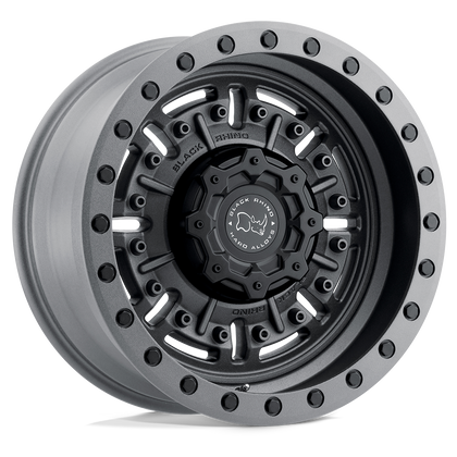 Black Rhino Hard Alloys | ABRAMS | Textured Matte Gunmetal | 20X9.5 | 8X170 | -18mm/4.54" | 2095ABR-88170G25