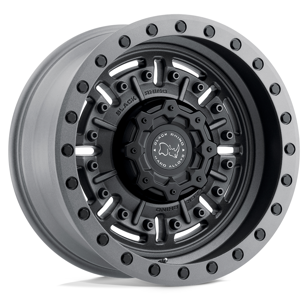 Black Rhino Hard Alloys | ABRAMS | Textured Matte Gunmetal | 20X9.5 | 6X139.7 | 2mm/5.33" | 2095ABR026140G12