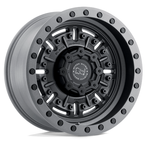 Black Rhino Hard Alloys | ABRAMS | Textured Matte Gunmetal | 20X9.5 | 6X139.7 | 2mm/5.33" | 2095ABR026140G12