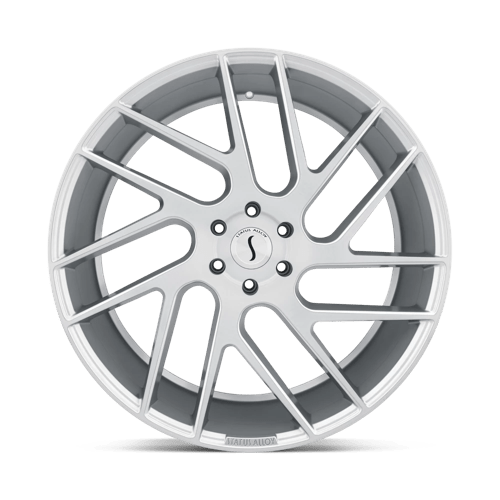 Status | JUGGERNAUT | Silver W/ Brushed Machined Face | 24X9.5 | 5X114.3 | 30mm/6.43" | 2495JGR305114S76